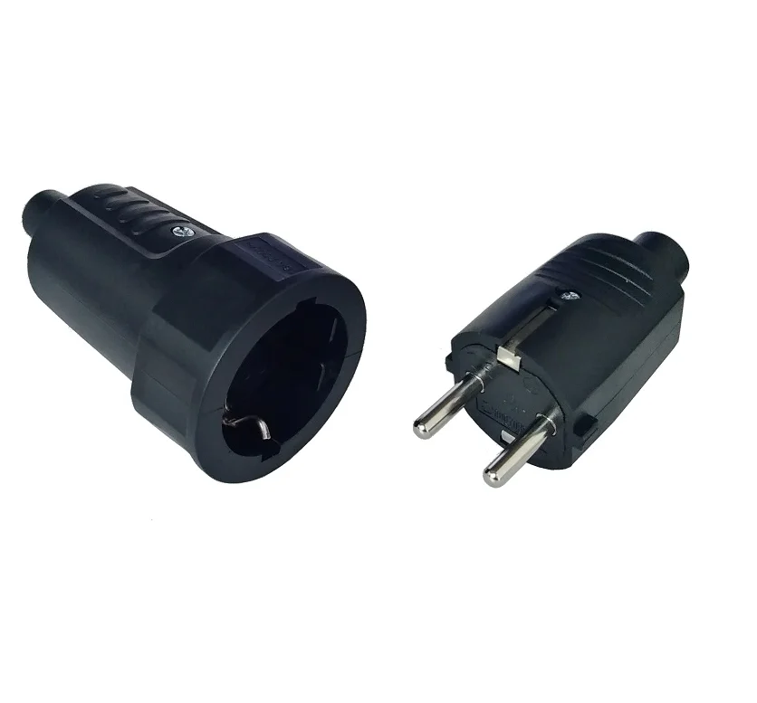 

Euro German standard Extension Cord Connection Plug Male Female Butt EU Plug Socket 16A 250V Grounded Power Cable Connector