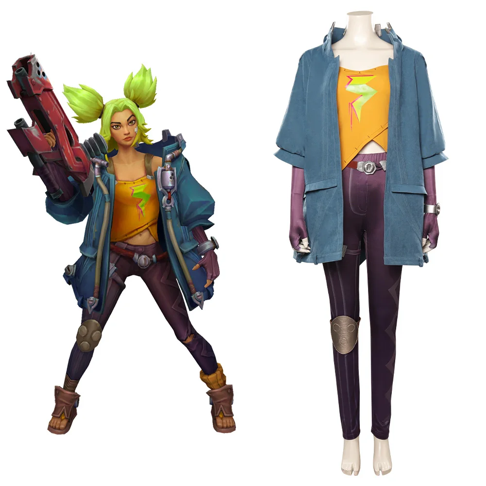 

LOL Zeri Cosplay Costume Outfits Halloween Carnival Suit
