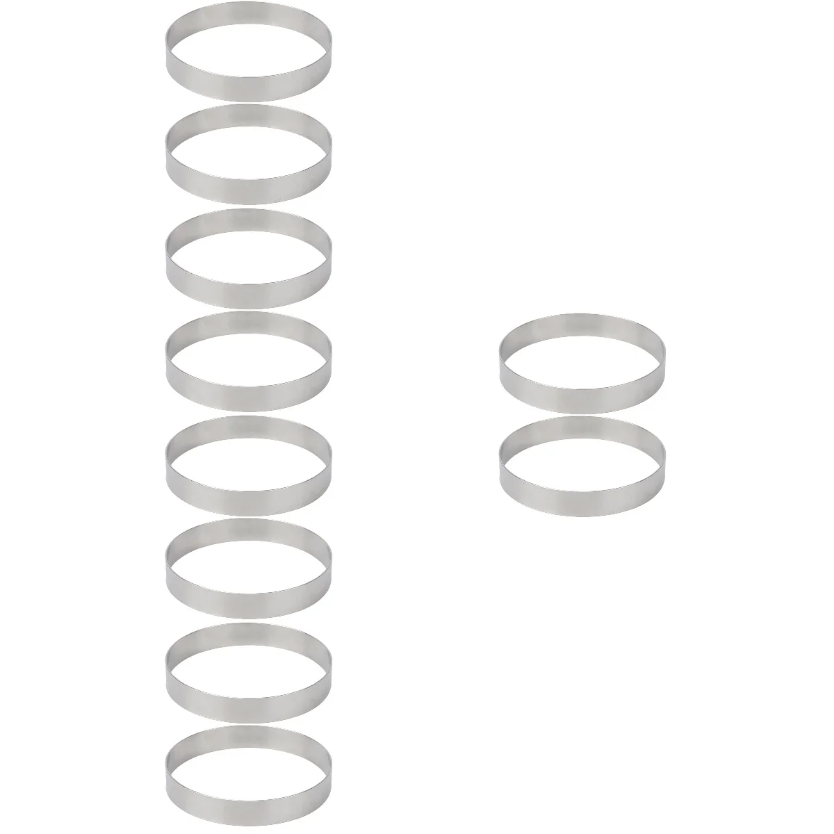 

10 pcs Reusable Pizza Rings Multi-function Pastry Ring Household Baking Cake Ring