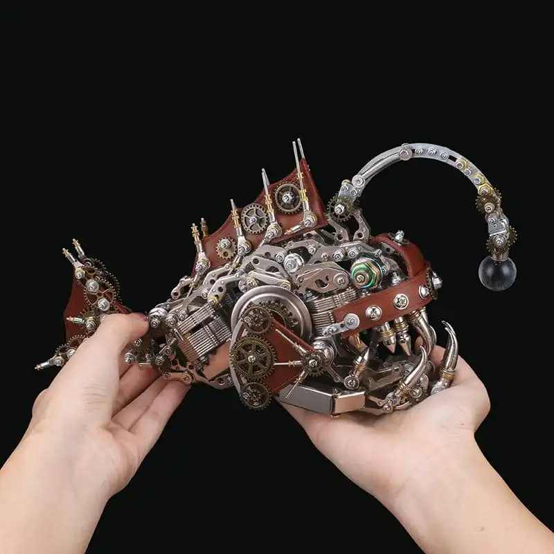 

3d DIY lantern fish metal assembly Guochuang mecha model steampunk three-dimensional puzzle adult decompression toy Miyoo Mini