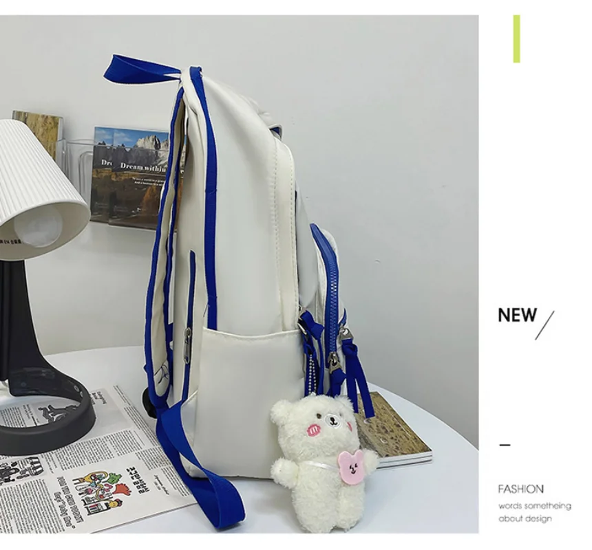 New Women's Backpack Fashion High Middle School Students' Schoolbag Large Capacity College Students' Campus Backpack