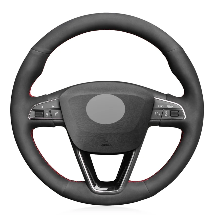 

Черная искусственная замша для Seat Leon 5F Mk3 2013-2019 Ibiza 6J Tarraco Arona Ateca Alhambra 2016-2019