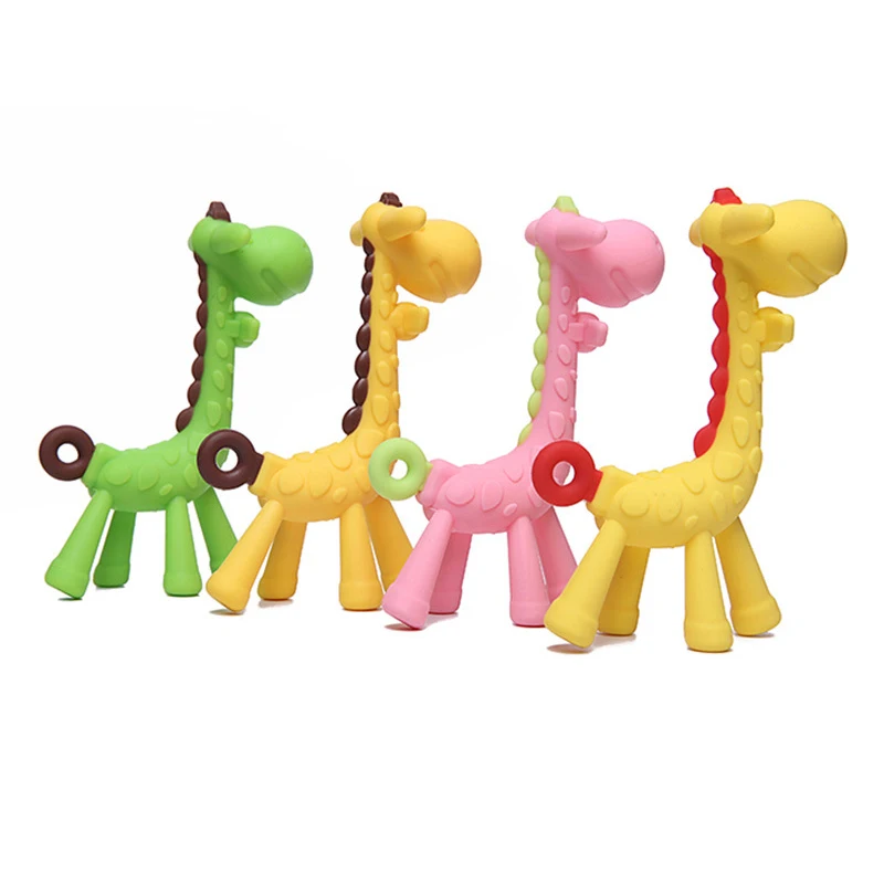 

Baby Molar Teether Food Grade Silicone Giraffe Teethers Cartoon Teether for Babies Teeth Care Fidget Toys Newborn Accessories