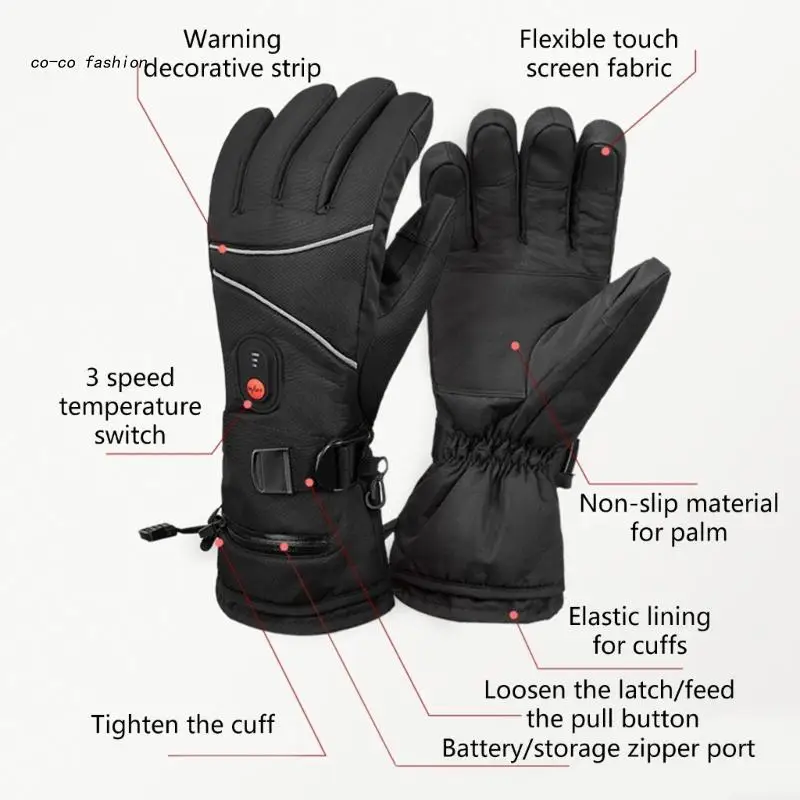 

517B Upgraded Heated Gloves for Men & Women Outdoor Indoor Rechargeable Electric Gloves Warming Gloves for Climbing Hiking