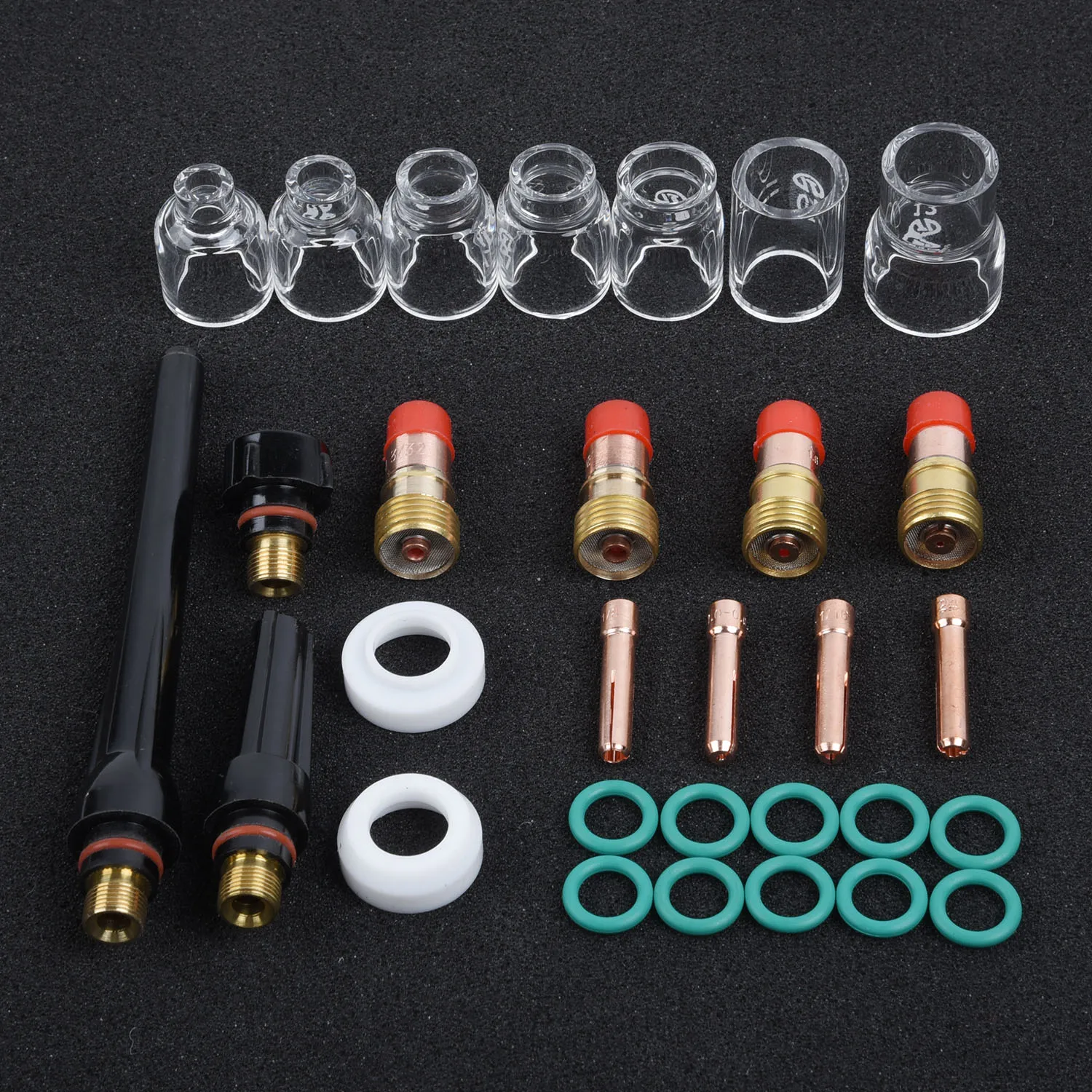 

12# Pyrex Glass Cup Set TIG Welding Torch Kit For WP-17/18/26 30Pcs 2018 Newest Latest High Quality Durable Useful