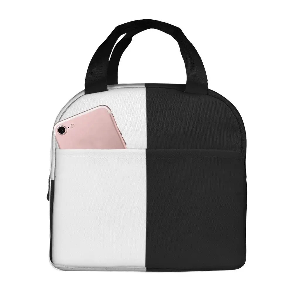 

Ethan Markiplier Mark Black And White Split Lunch Bag Cooler Thermal Insulated Lunch Box for Women School Picnic Food Tote Bags