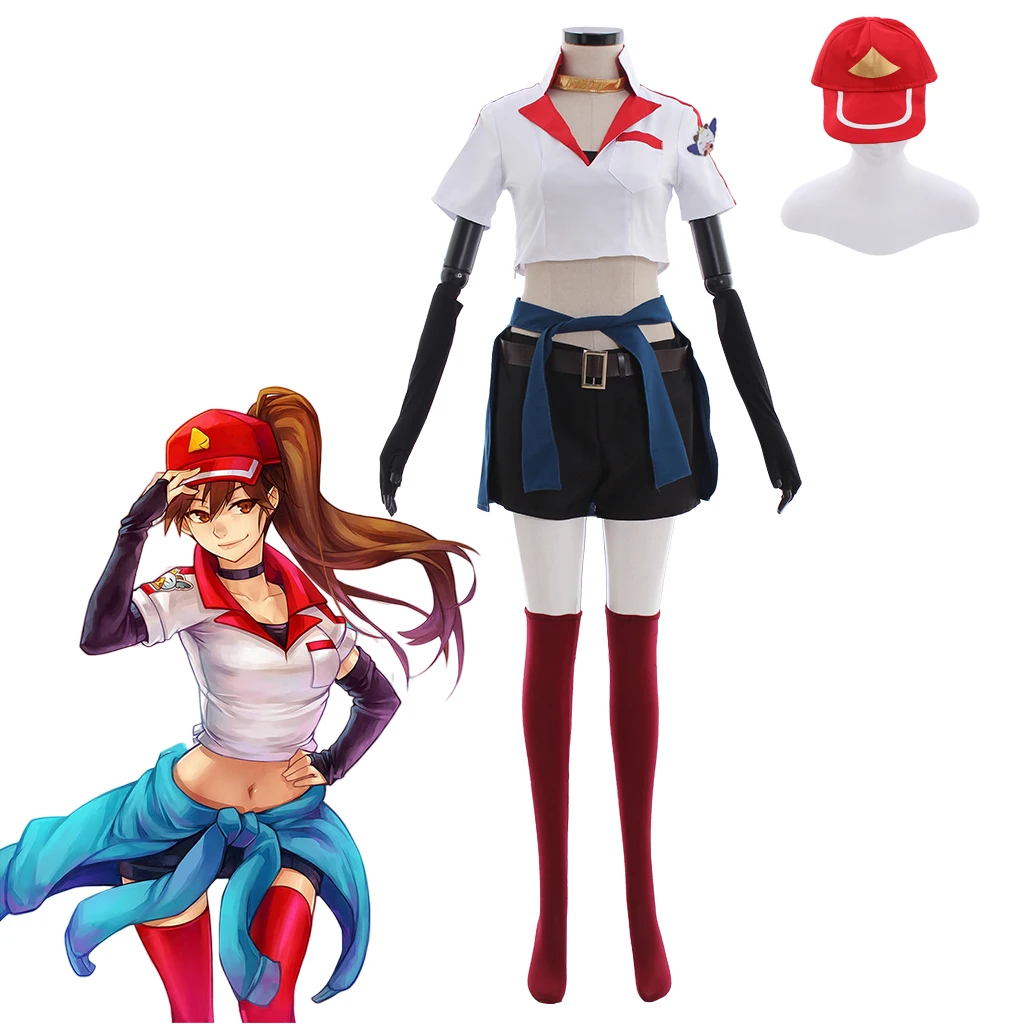 Игра LOL Sivir Косплей Костюм для доставки пиццы Женский сексуальный укороченный топ