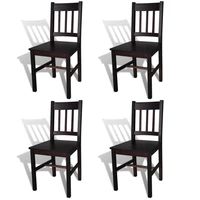 kitchen white dining chairs set of 4 for dining room home decor 4 pcs dark brown pinewood