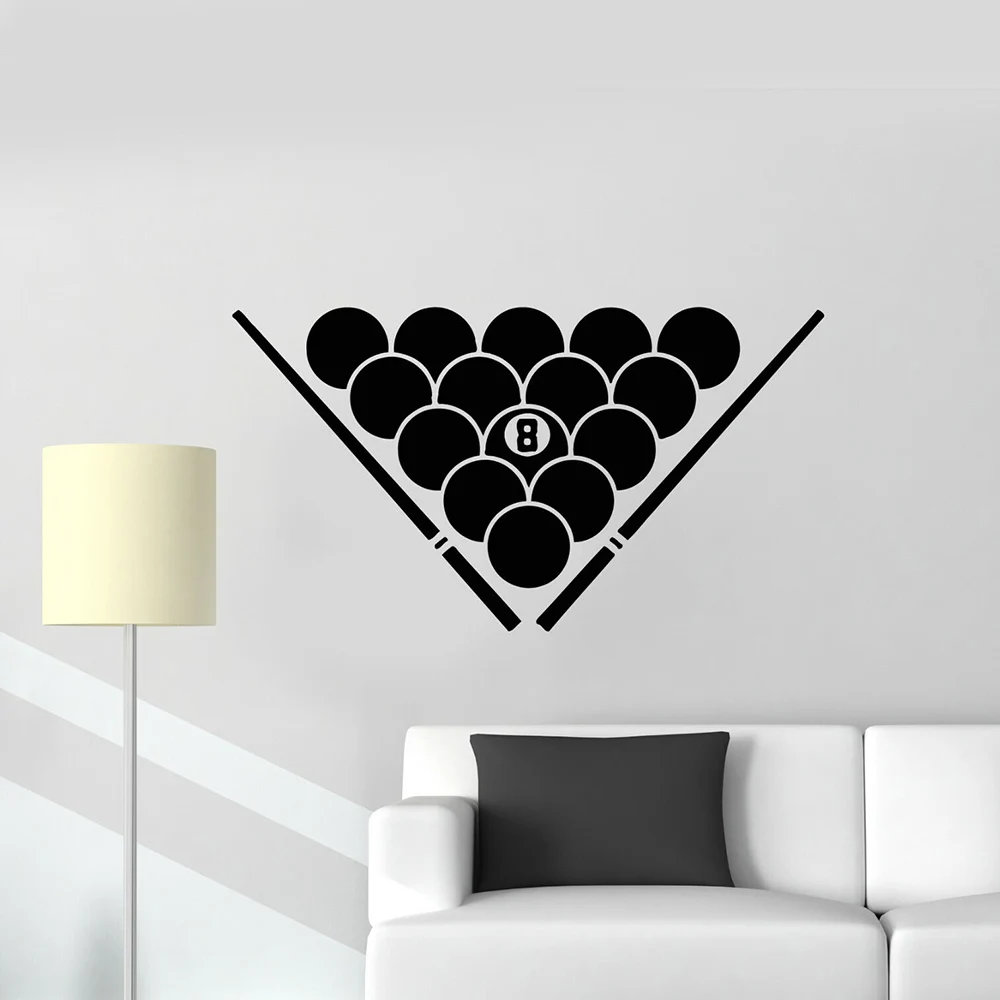 Наклейка на стену для бильярда, клуба, отдыха, мужская пещера, плавательного бассейна, наклейка на стену, бильярд, клубный декор, виниловые наклейки A531
