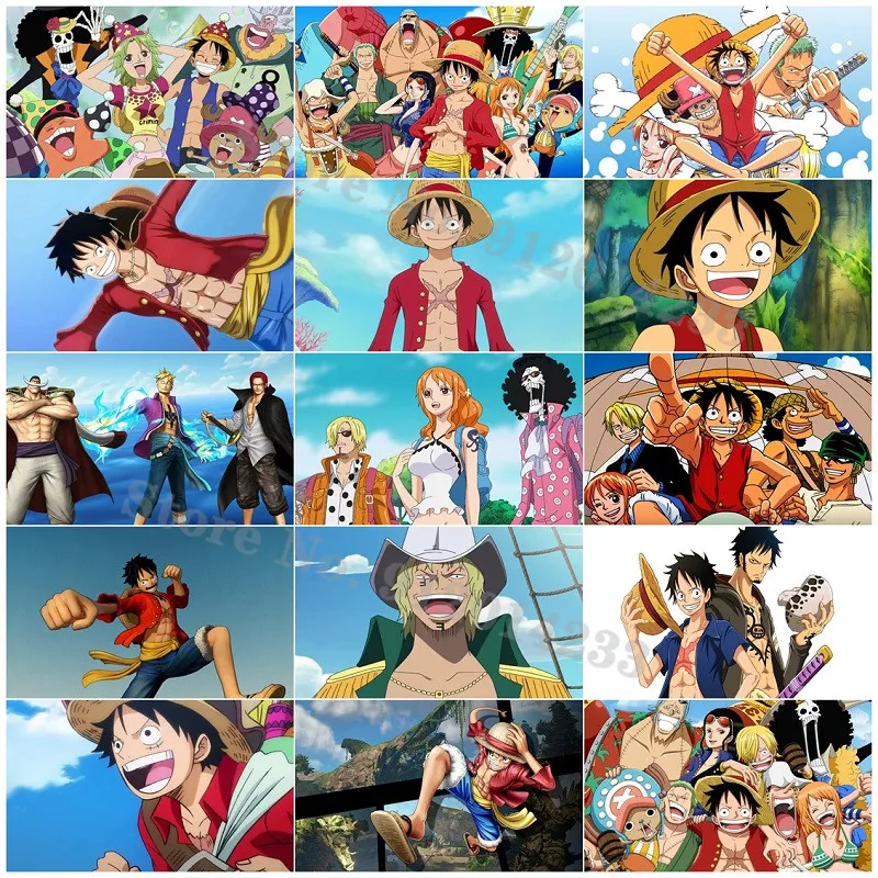 

Японское аниме One Piece Luffy 5D Diy алмазная живопись полная квадратная круглая вышивка Стразы Вышивка крестиком домашний декор