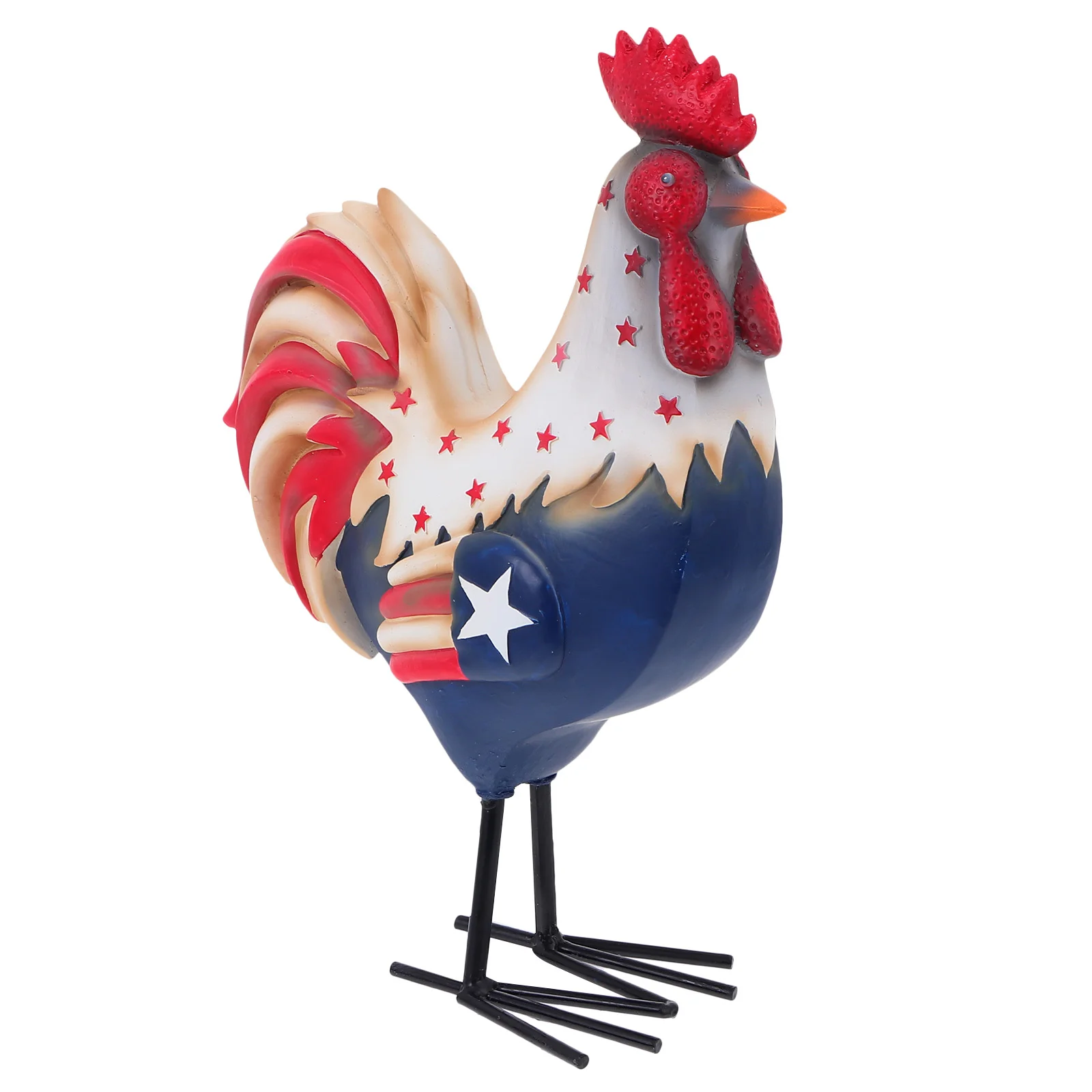 

1Pc Artificial Resin Rooster Decor Rooster Statue Adornment Gardening Ornament