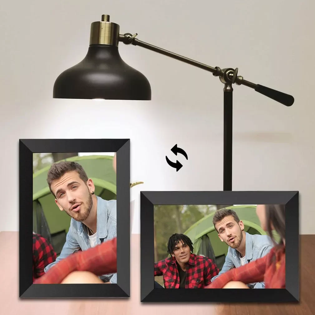 

10.1" Smart WiFi Photo Frame 1280*800 Digital Picture Frame IPS Touch-screen 16GB Storage Auto Rotation APP Control