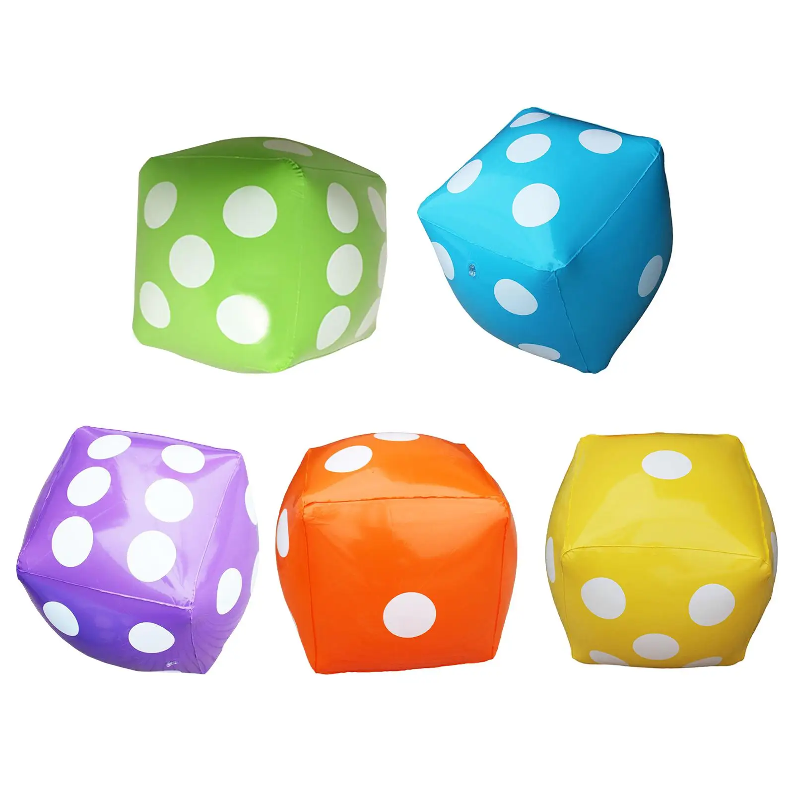 

Giant Inflatable Dice Toys 23.62'' Funny Swimming Flotation Jumbo Inflatable Dice for Club Stage Props Yard Family Game