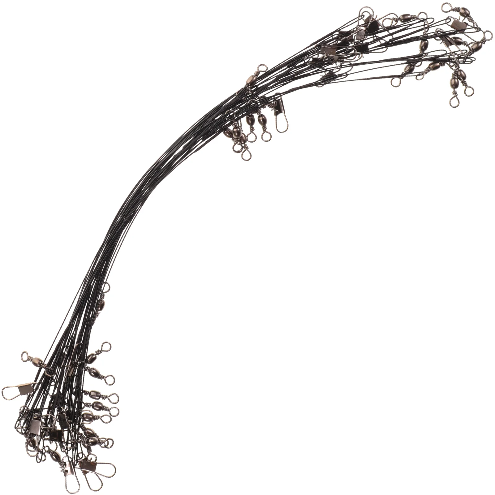 

30Pcs Anti-bite Fishing Lines Fishing Rotary Leader Lines Metal Fishing Lines Portable Fishing Wires