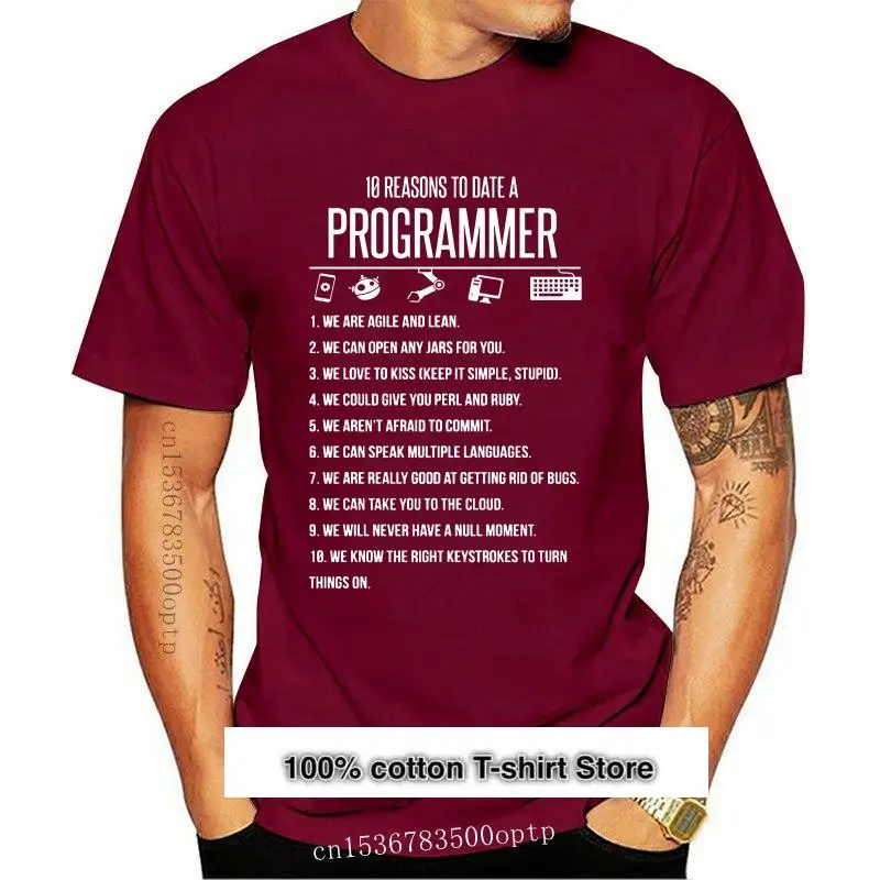 

¡Nueva camiseta para hombre, 10 motivos hasta la fecha, programador! Camiseta para mujer