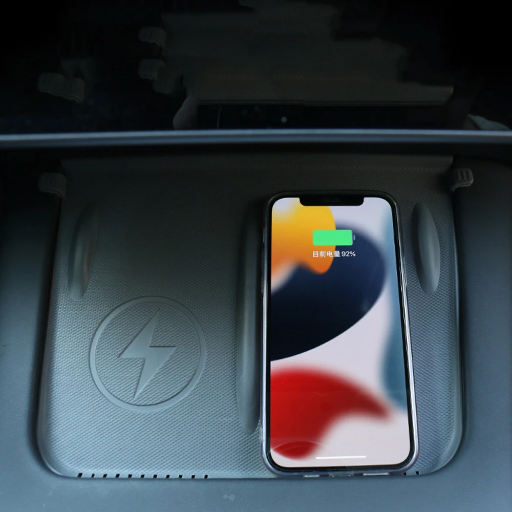 

For Tesla Model 3 Y Type Wireless Charger Anti-Slip Mat Cover Car Phone Charging Pads Model3 2022 Interior Accessories