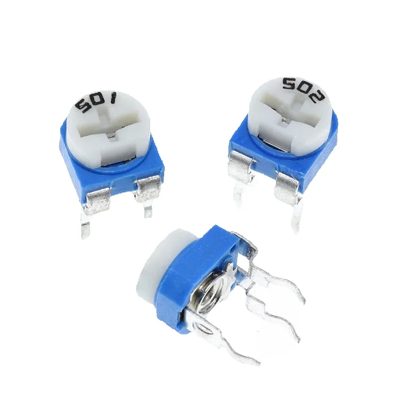 RM065/063 Горизонтальный Вертикальный синий белый регулируемый резистор WH06-2 100R-1M
