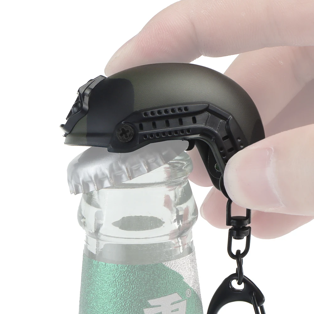 

Tactical Mini Keychain FAST Helmet Shape Bottle Opener Holder Hiking Climbing Decoration Outdoor Tool Accessories Gift Keyrings