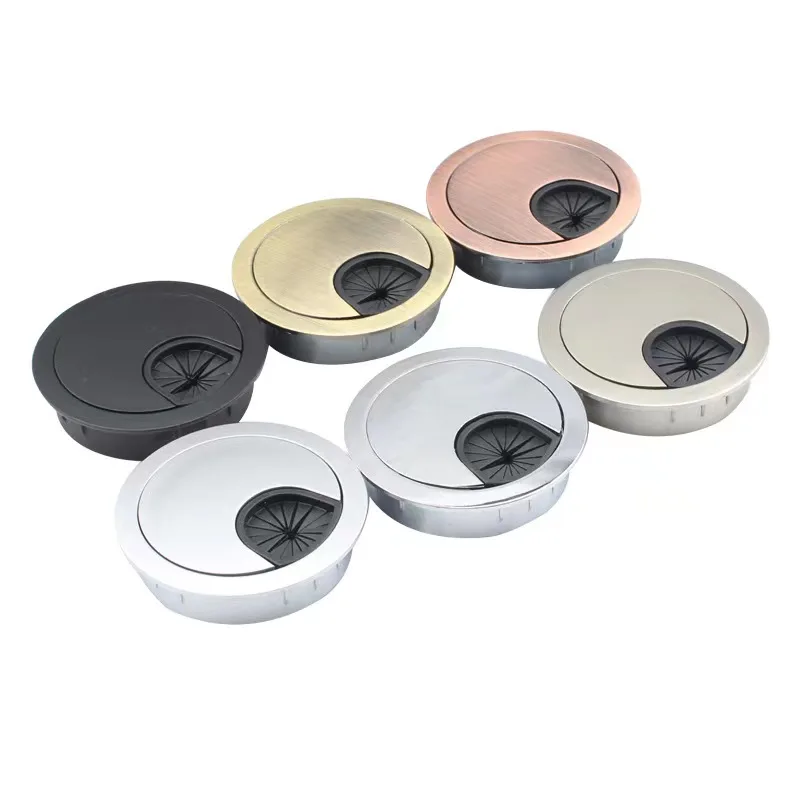 

1PC 53mm Zinc Alloy Desk Wire Hole Cover Base Computer Grommet Table Cable Outlet Port Surface Line Box Furniture Hardware
