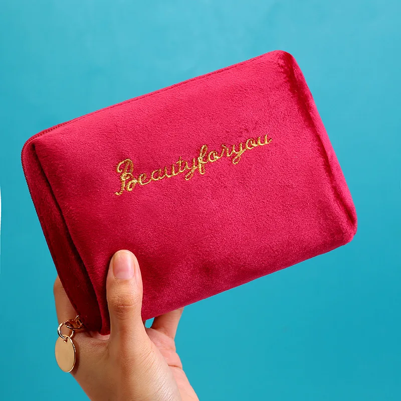 

1 шт., Женская бархатная косметичка на молнии