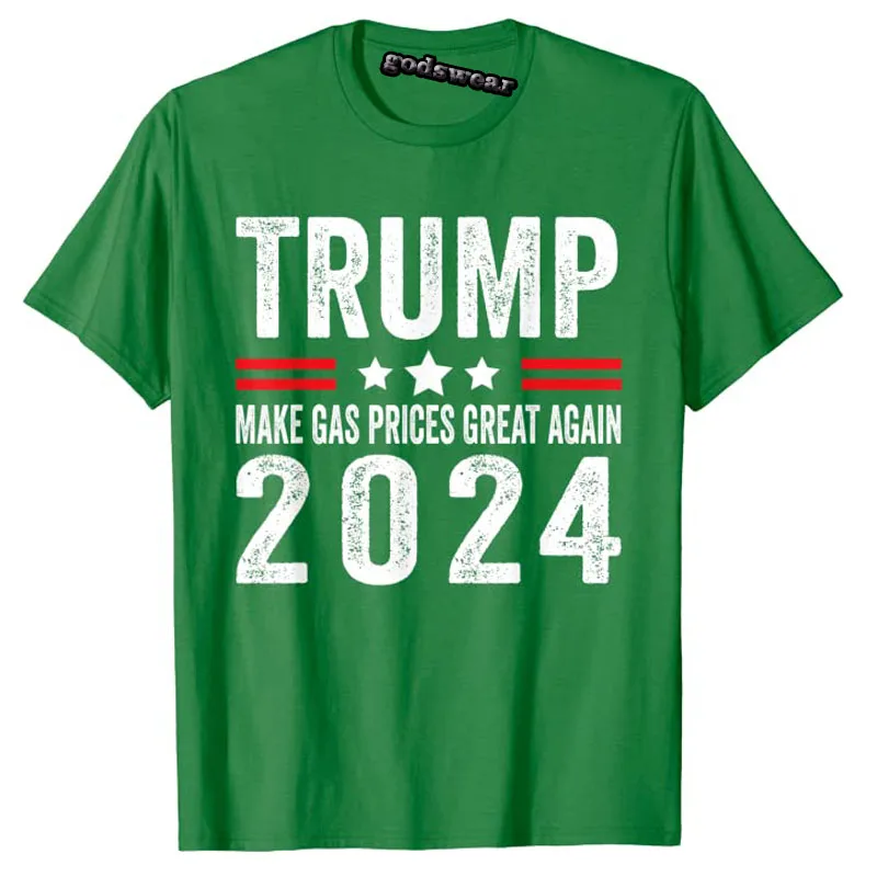 Pro Трамп сторонник сделать газ отличный Снова Трамп-2024 футболка Мужская одежда