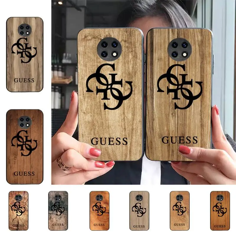 

Fashion Brand Guess Wood Floor Cartoon Pattern Phone Case For Redmi 9 5 S2 K30pro Silicone Fundas for Redmi 8 7 7A note 5 5A