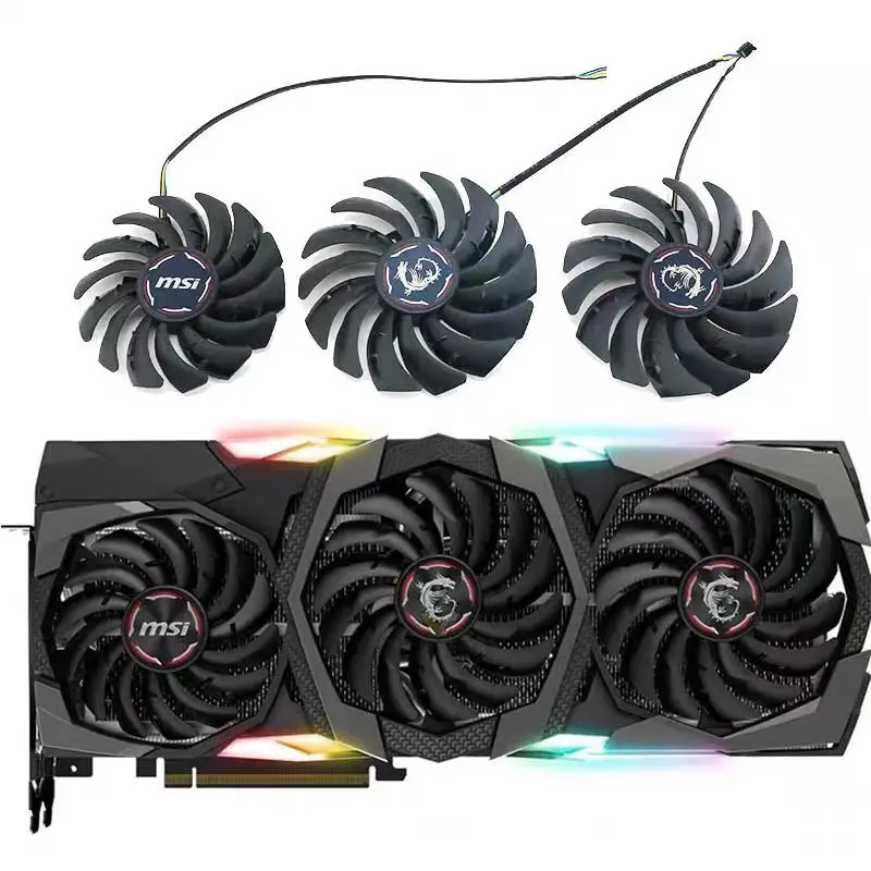 

3PCS PLD09210S12HH PLD10010S12HH RTX2080Ti Cooling Fan For MSI RTX 2070 2080 Super 2080 Ti Gaming X Trio Graphics Card Fan