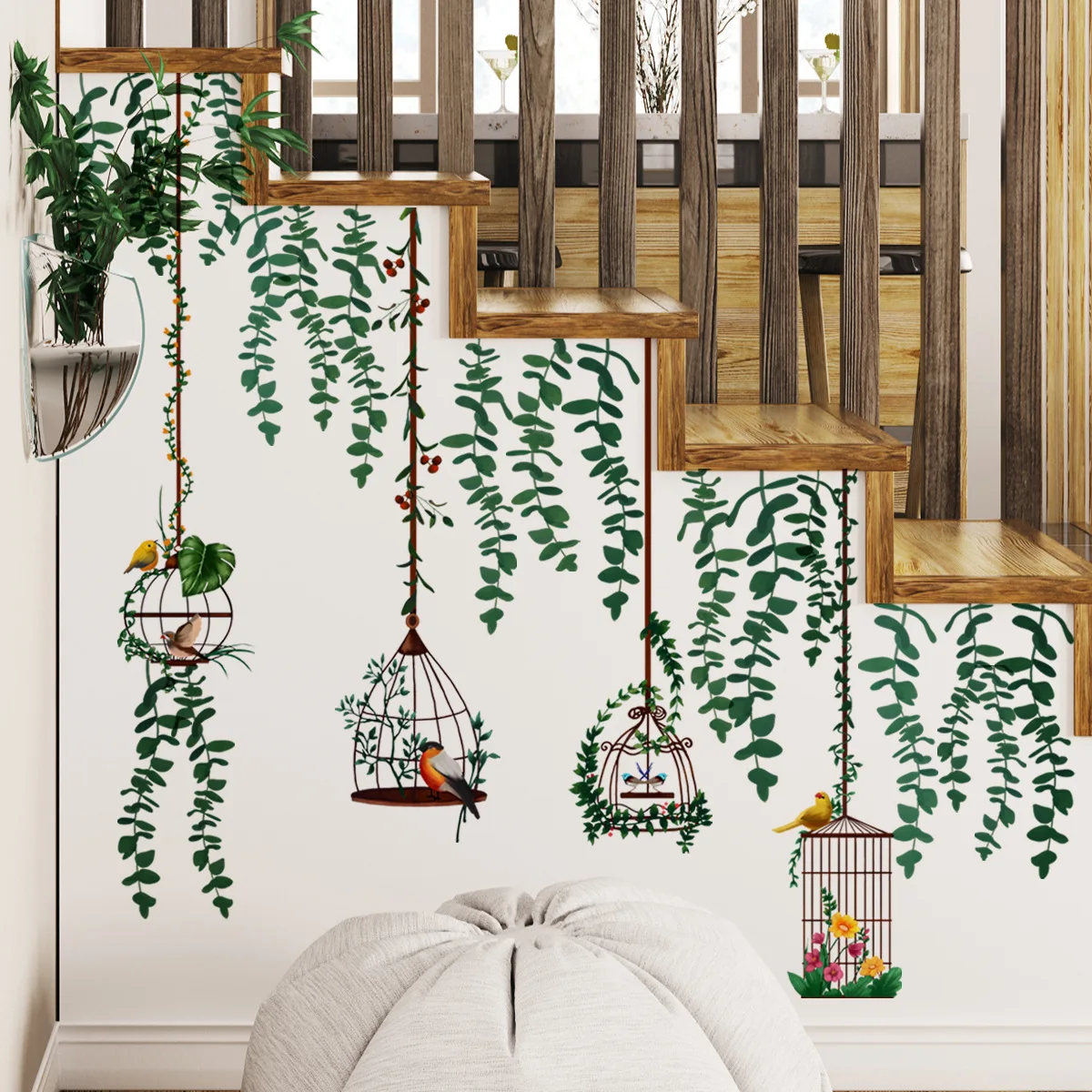 Настенные стикеры в виде птичьей клетки наклейки на стену лоза домашний декор