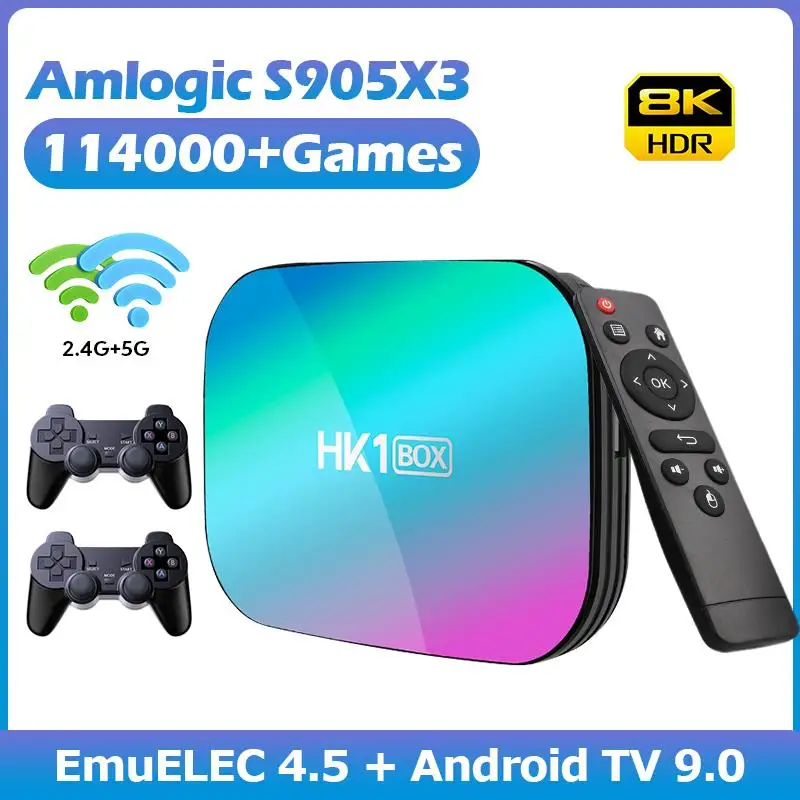 

Супер консоль X HK1 Ретро игровая консоль для PSP/PS1/SS с 114000 + играми Смарт ТВ приставка Android 9,0 Amlogic S905X3 8K Dual Wifi