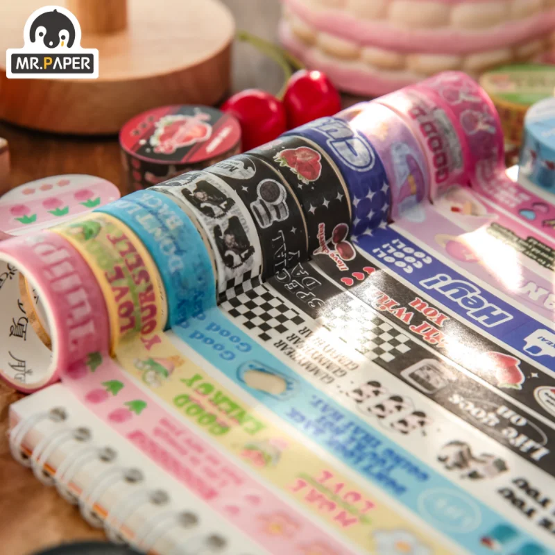 

Mr. Paper 10 Designs 200cm/ 1 roll Washi Tape Rainbow Lab Series Washi Tape Cute Decoration Tape for DIY Kraft Scrapbook