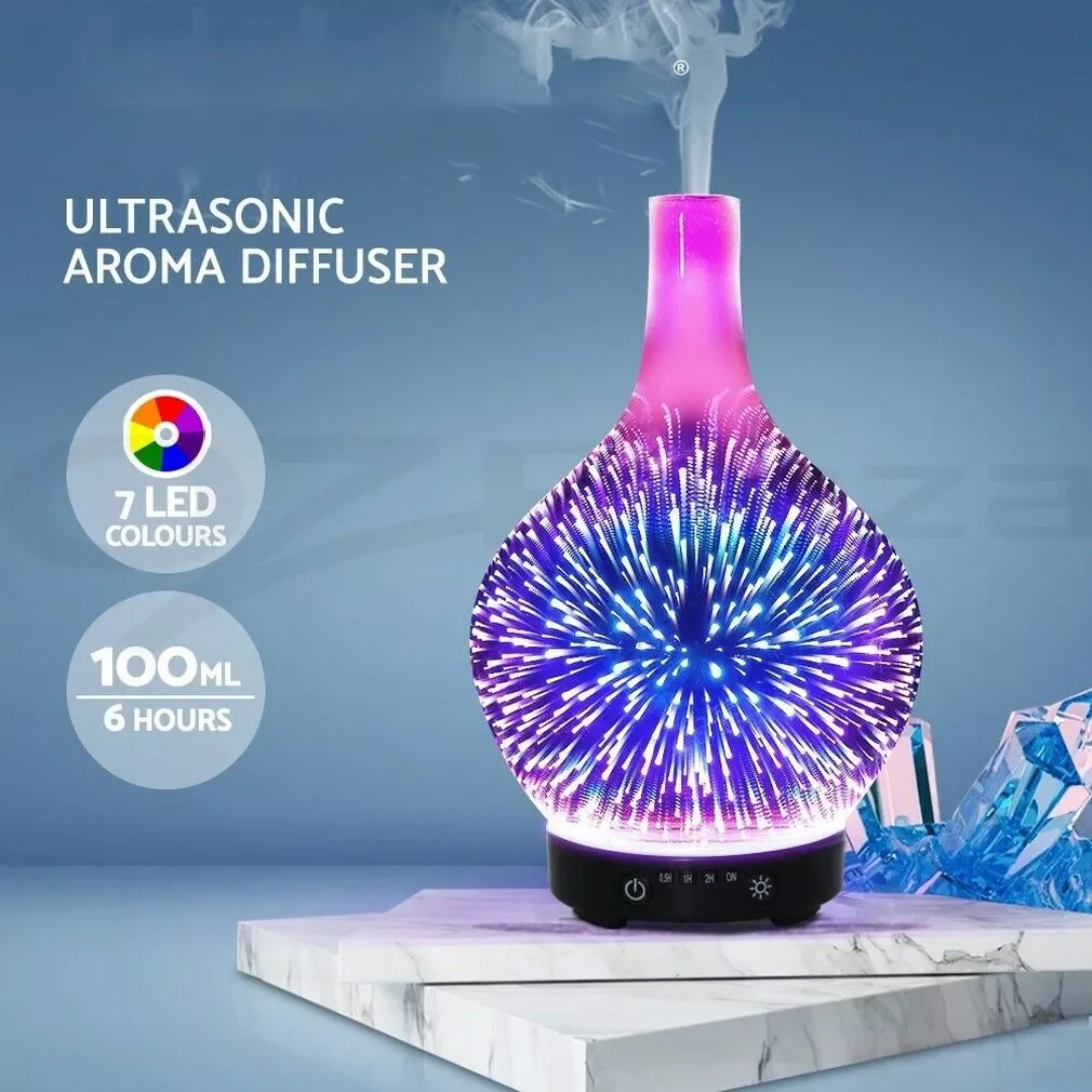 

NEW2023 Mini Home Humidifier Gift Ultrasonic Creative Air Conditioning Aromatherapy Purification 3D Glass Humidifier