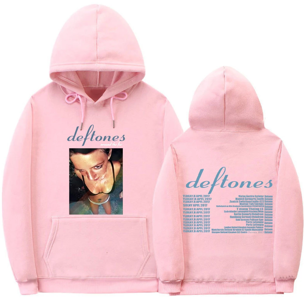 Deftones Around The Fur Tour Hoodies Music Band Print Streetwear Men Women Casual Fashion Oversized Sweatshirts Hoodie Tracksuit