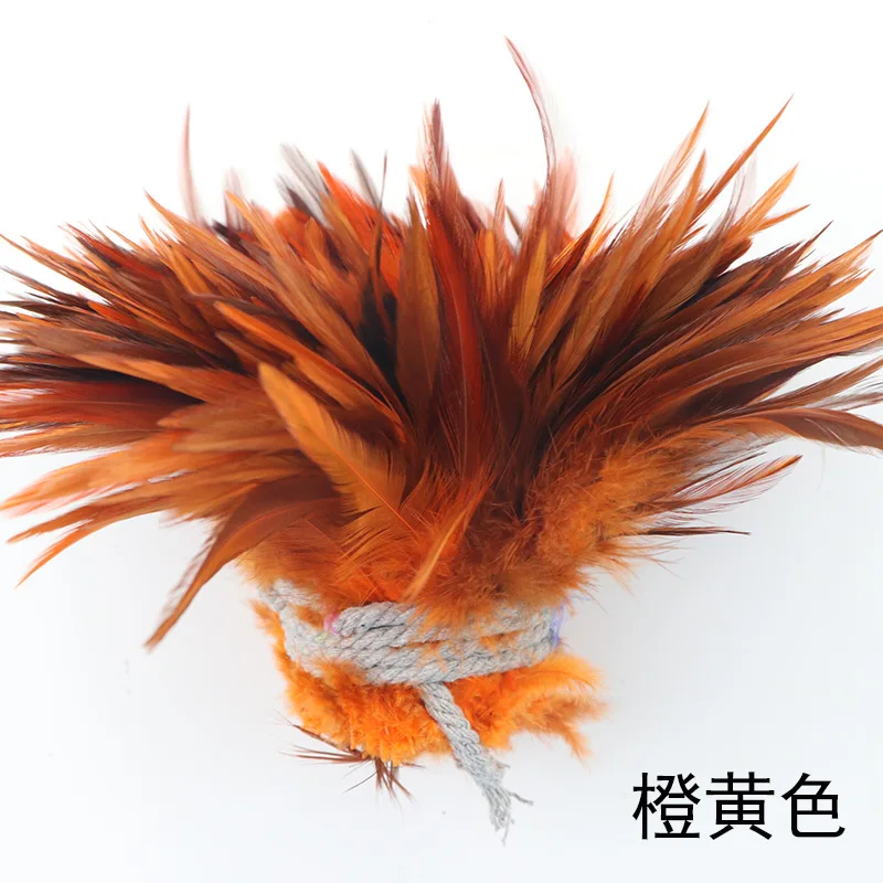 

1 Roll 5-6 Inches Natural Chicken Feather Trims Strip Strungs Rooster Saddle Hackle Feathers Crafts Carnival Supply Decorations