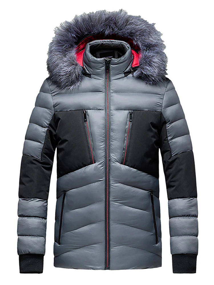 Thick 2022 Winter Jacket Men's New Fashion Hooded Men's Warm Casual Black Jacket Thickened Windproof Parka Male Coat