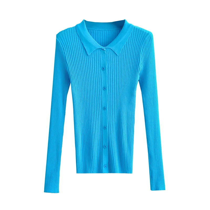 

Co Women's 2023 New Fashion and Leisure Joker Slim Version Button Knit Cardigan Sweater Retro Long Sleeve Chic Top