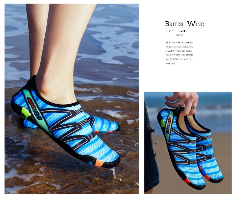

Quick-Drying Beach Water Shoes Unisex Swimming Aqua Slippers Seaside Barefoot Surfing Upstream Sneakers Women Men Light Sandals