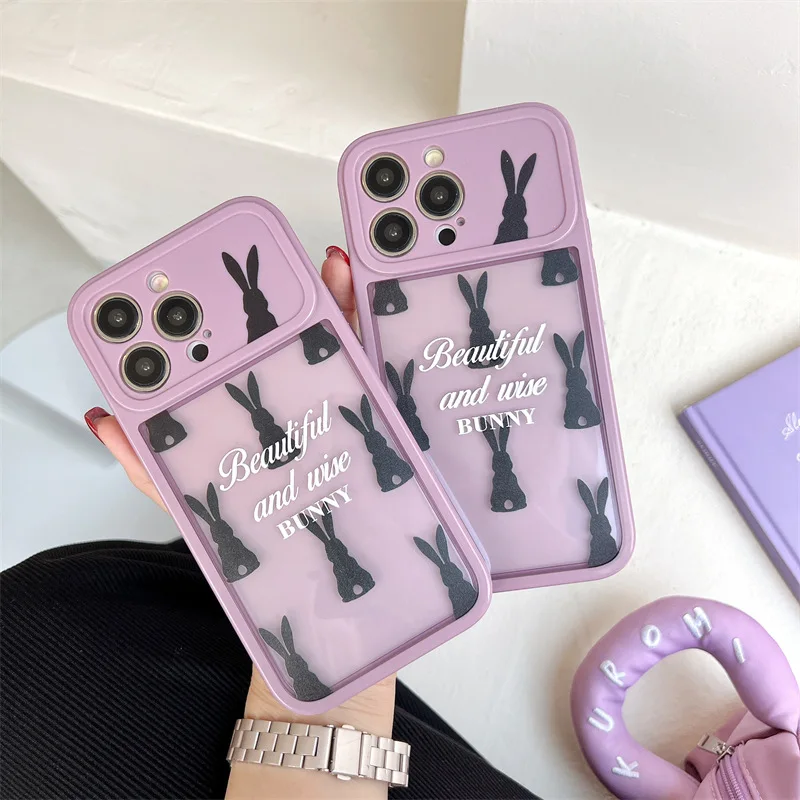 

Cute Rabbit Letter Phone Case For iPhone 14 12 13 11 Pro Max 14 Plus Back Cover