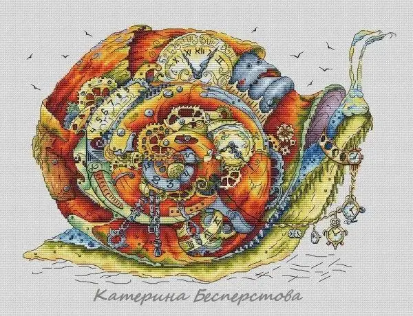 

14/16/18/27/28 высококачественный красивый набор для вышивки крестом серии snail watch 45-34