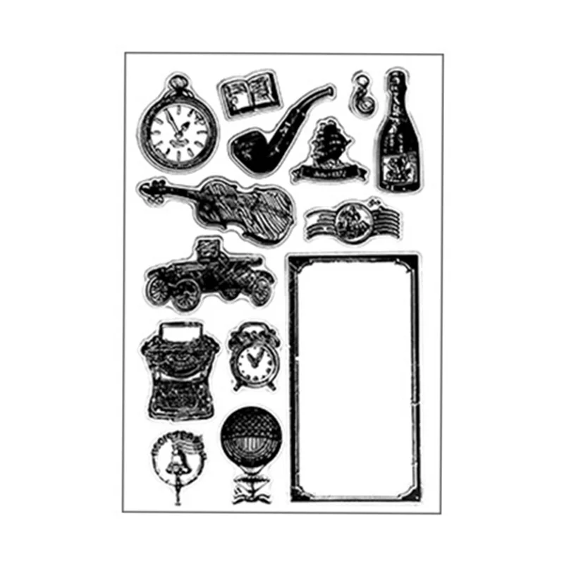 

Винтажная серия, силиконовая Прозрачная фотоальбом «сделай сам», декоративная бумажная открытка, скрапбукинг, тиснение, ручная работа, под...