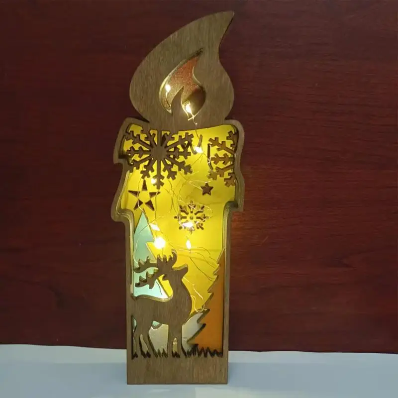 Светодиодные рождественские огни с изображением оленя светящиеся украшения в