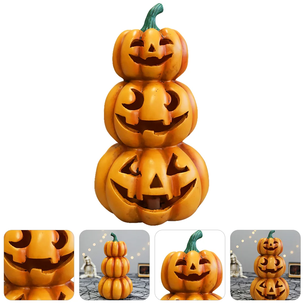 

Halloween Decorations Indoor Glowing Jack-O-Lantern Pumpkin Lights Autumn Luminous Pumpkins Resin Lanterns