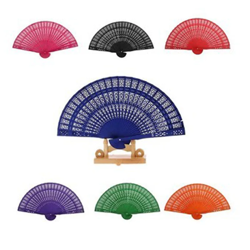 

Personalized Wooden Hand Fan Vintage Folding Fans Wedding Party Favor Supplies Chinese Dance Home Party Folding Decorative Fans