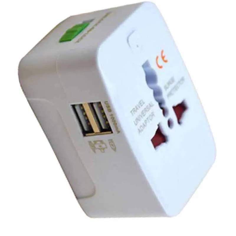 

6 шт. Универсальный переходник с двумя USB-портами, все в одном