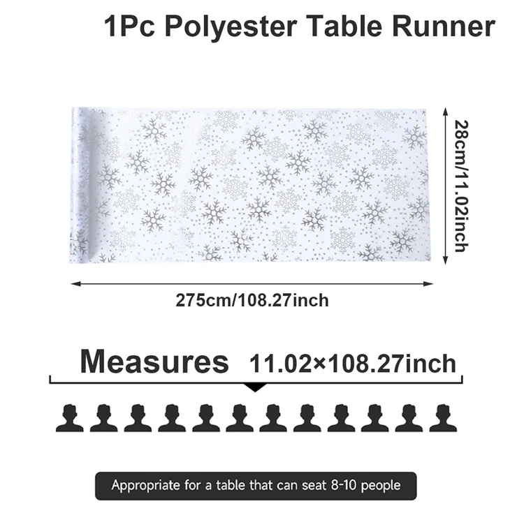 

Рождественская скатерть со снежинкой