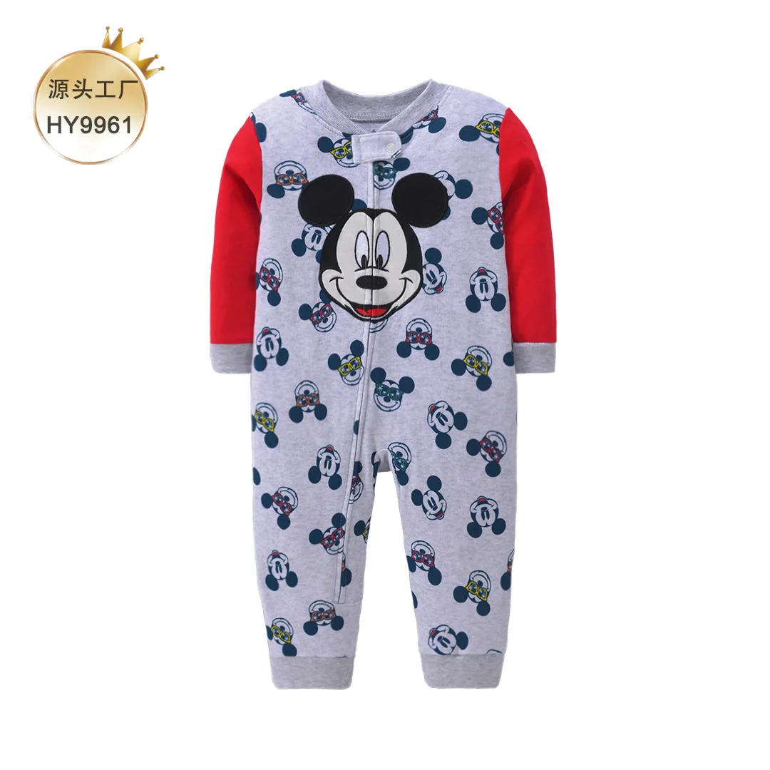 

Autumn Baby Jumpsuit Long Sleeved Newborn Boys Girls Romper Mickey Mouse Baby Jumpsuit Kid Clothes Children's Clothing