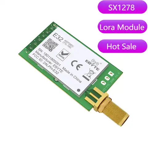 SX1278 LoRA 433 МГц UART RF модуль 433 МГц 20 дБм 3 км E32-433T2 0D беспроводной приемопередатчик ресивер