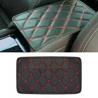 pu leather car armrest mat cover auto armrests storage cushion box cover armrest mats dust proof waterproof protector w4b8