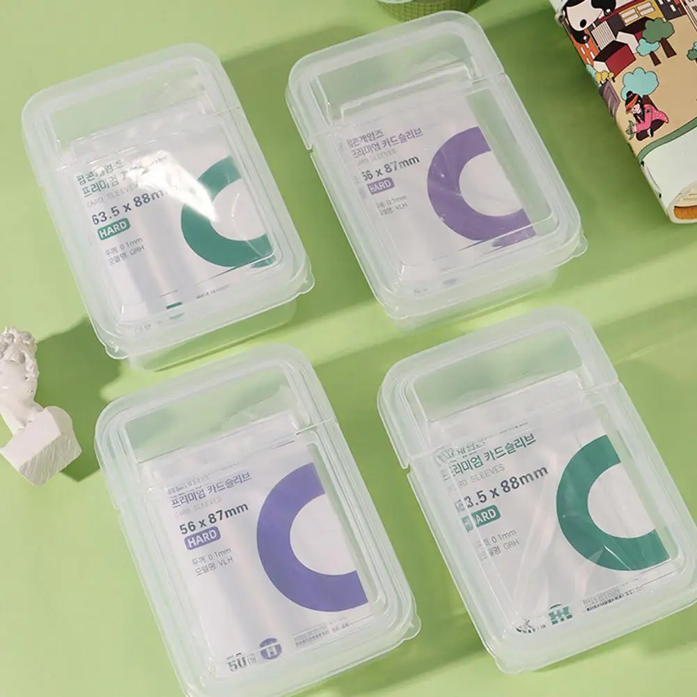 Прозрачный флип-бокс для хранения маленьких карт прозрачный защитный чехол