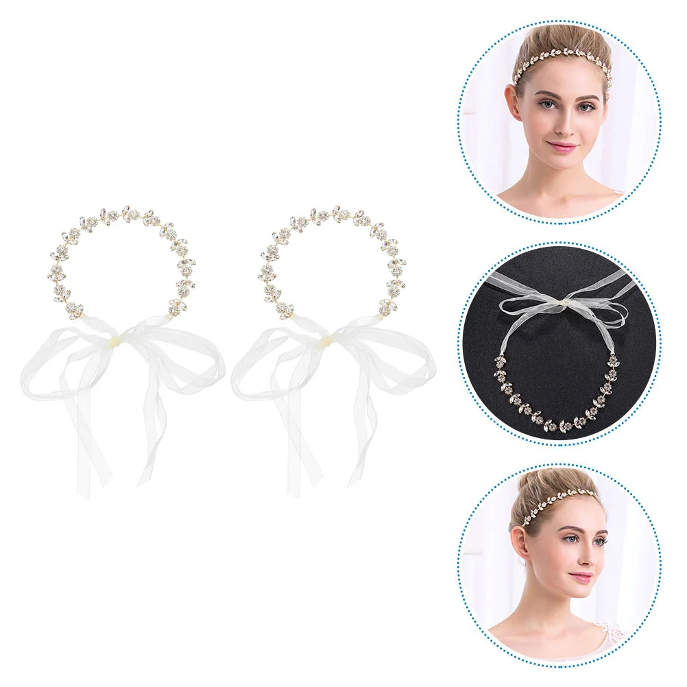 

2pcs Bridal Headpiece Wedding Headpieces Rhinestone Hair Decoration Hair Decor
