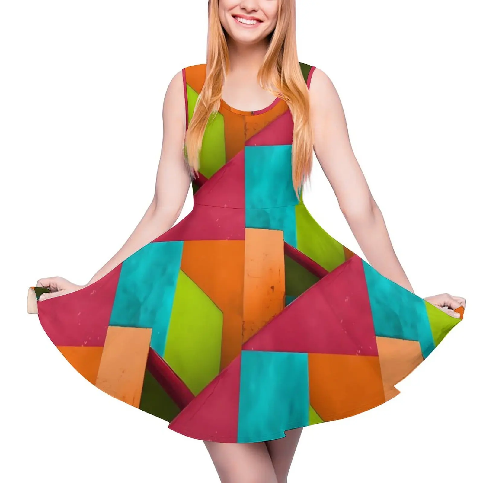 

Женское платье с разноцветным принтом, большие размеры 4XL 5XL